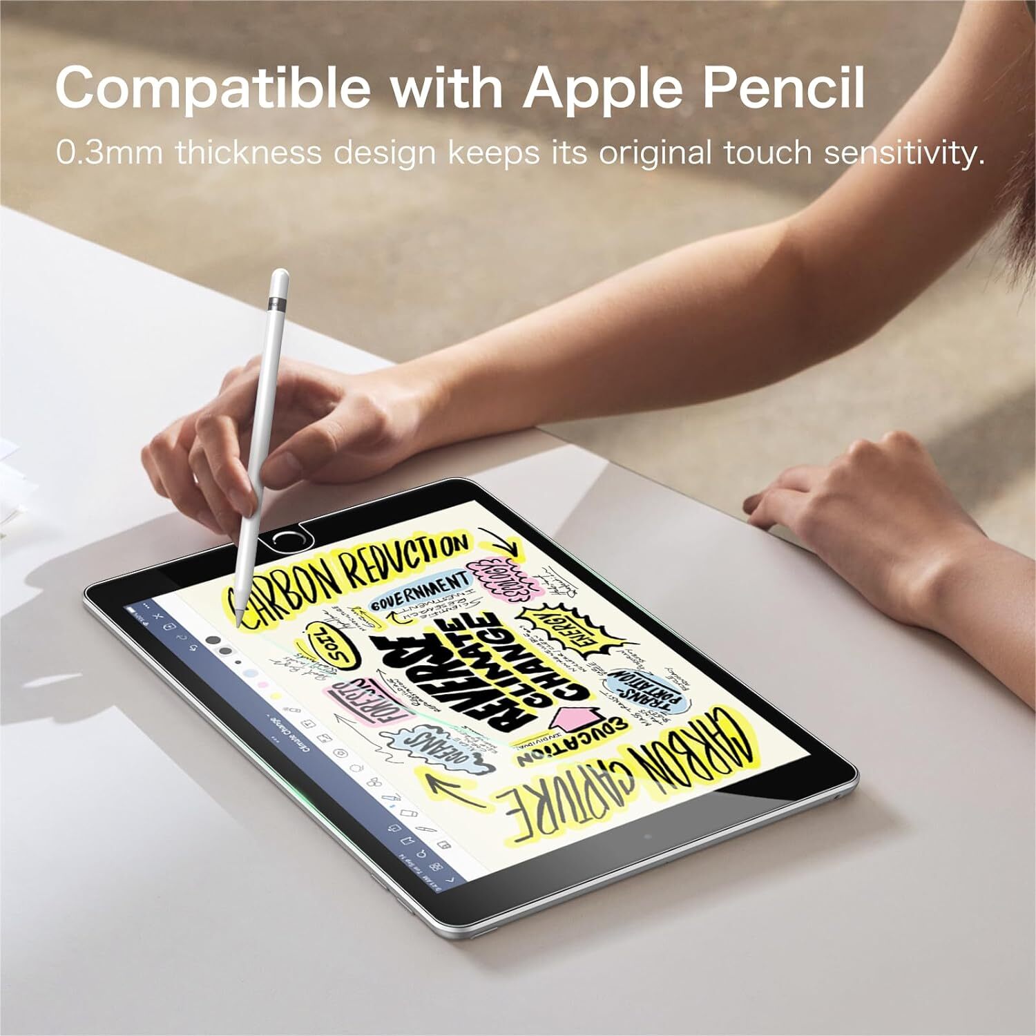 Tempered Glass Screen Protector for iPad 9th/8th/7th Gen 10.2 Inch Anti Scratch