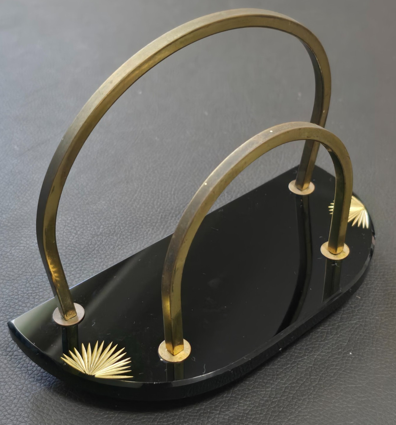 Antique Art Deco Desk Set, Calligraphy Set, Gold Sunburst Details, Stunning!