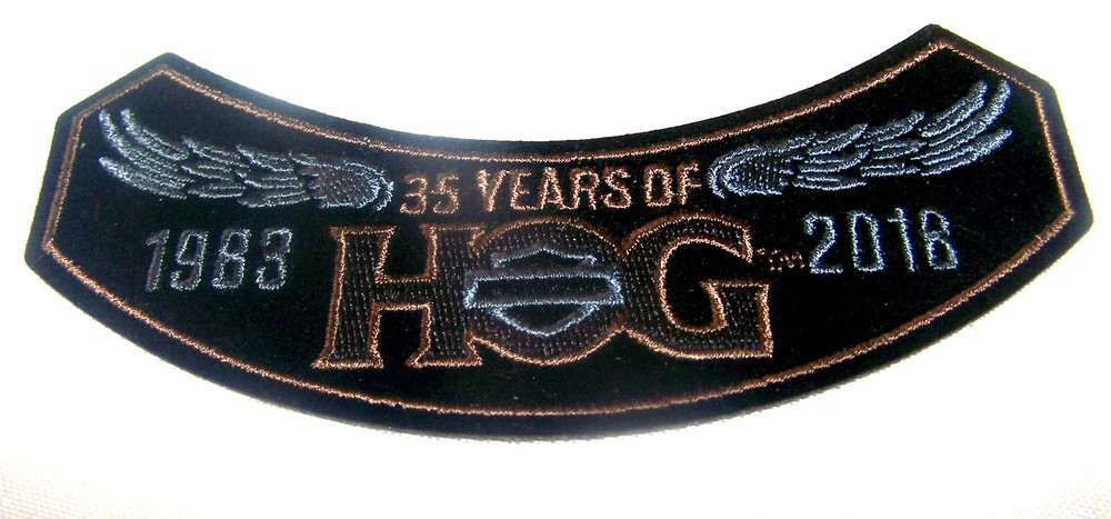 2018 HOG Harley Davidson Owners Group Patch 35 Years 1983-2018 Rocker Patch