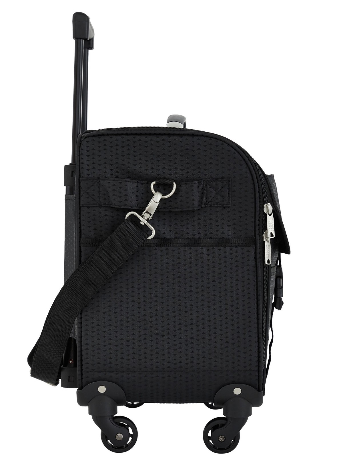 17-inch Travel Rolling 4-Wheel Sewing Machine Bag, Black