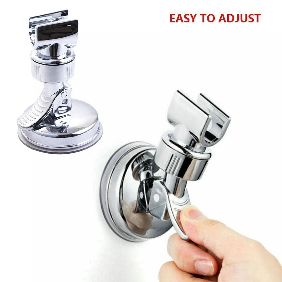 Adjustable Shower Head Holder Suction Cup Handheld Showerhead Wall Mount Bracket