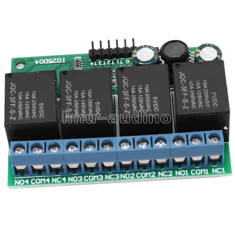 NEW 4CH DC 6V-24V Flip-Flop Latch Relay Module Bistable Self-locking Electronic-