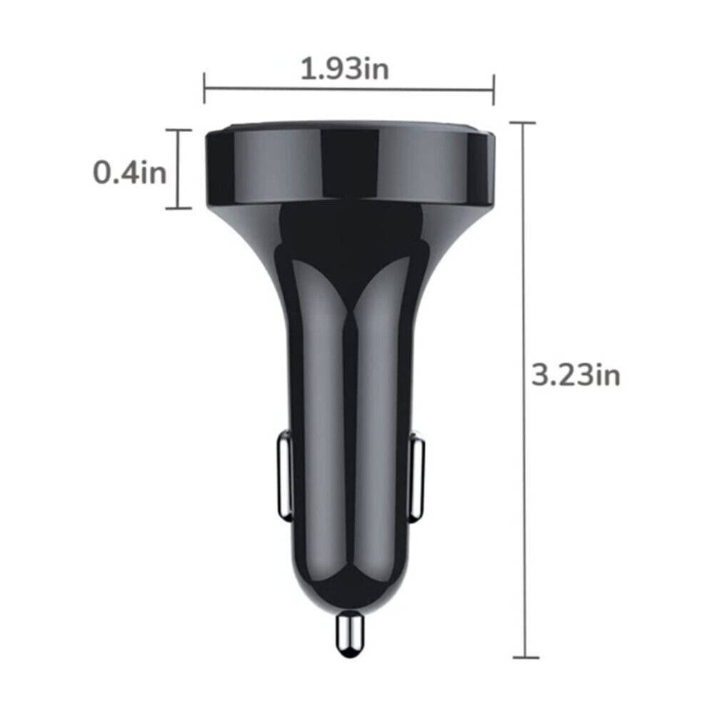 Bluetooth Car FM Transmitter Wireless Adapter Dual USB Charger Colorful Lights