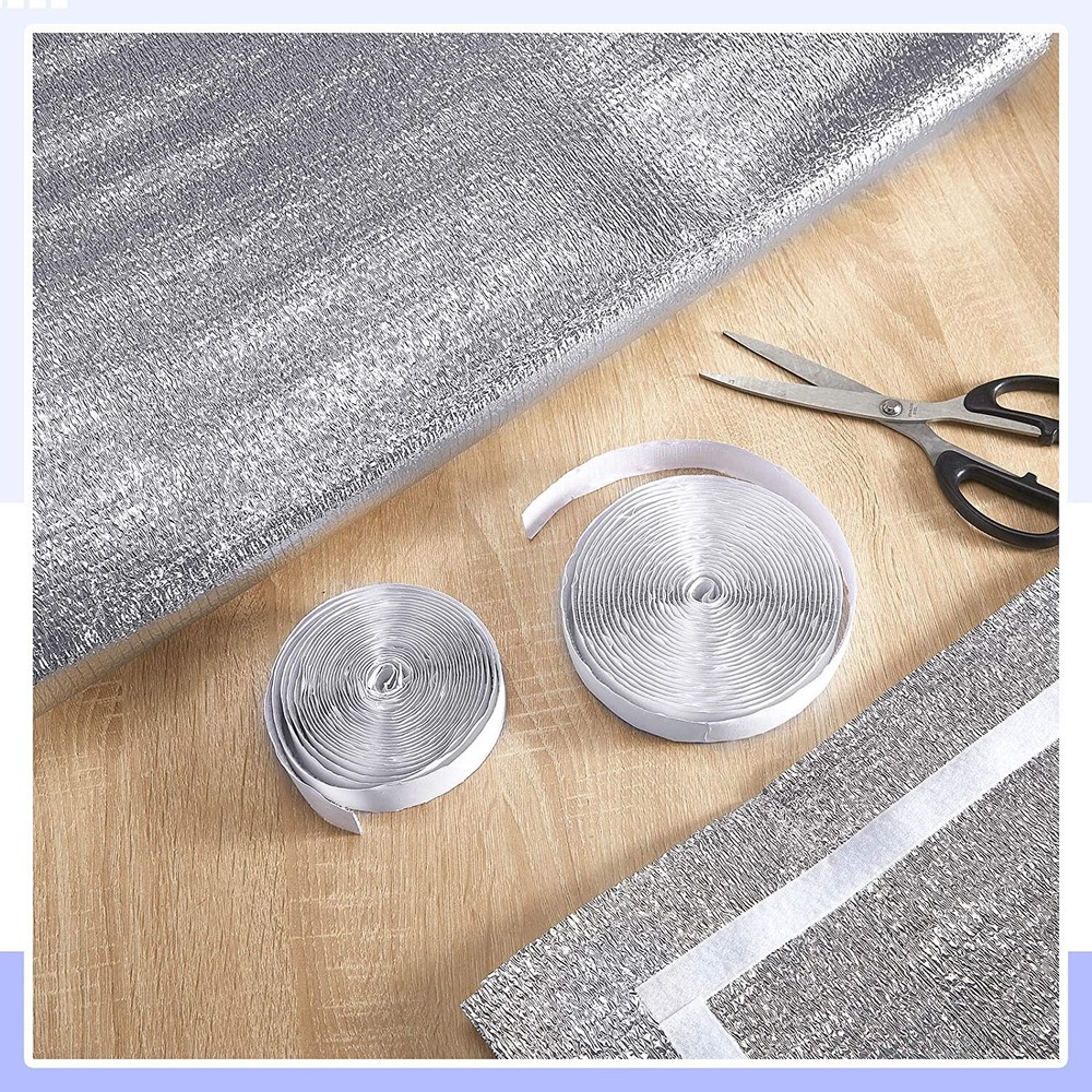 4X6 REFLECTIVE FOAM CORE WINDOW SHUTTER VENT INSULATION (W/ HOOK AND LOOP TAPE)