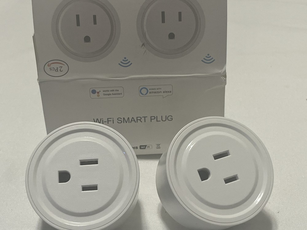 2 PACK Mini Smart 2.4G Wifi Plug Socket Outlet Work Alexa&Google Home Assistant