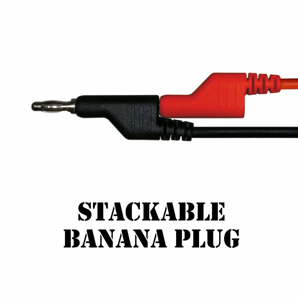 AST Labs Test Lead Stackable Banana Plug 4 mm Patch Cable 5-colors (3 ft)