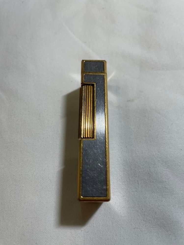 Working Dunhill Rollagas lighter silver gold without box