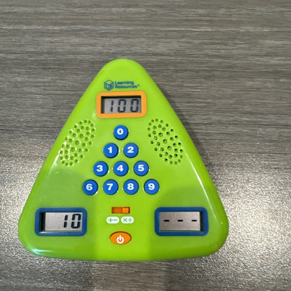 LEARNING RESOURCES MINUTE MATH ELECTRONIC FLASH CARD ADD SUBTRACT MULTIPLICATION