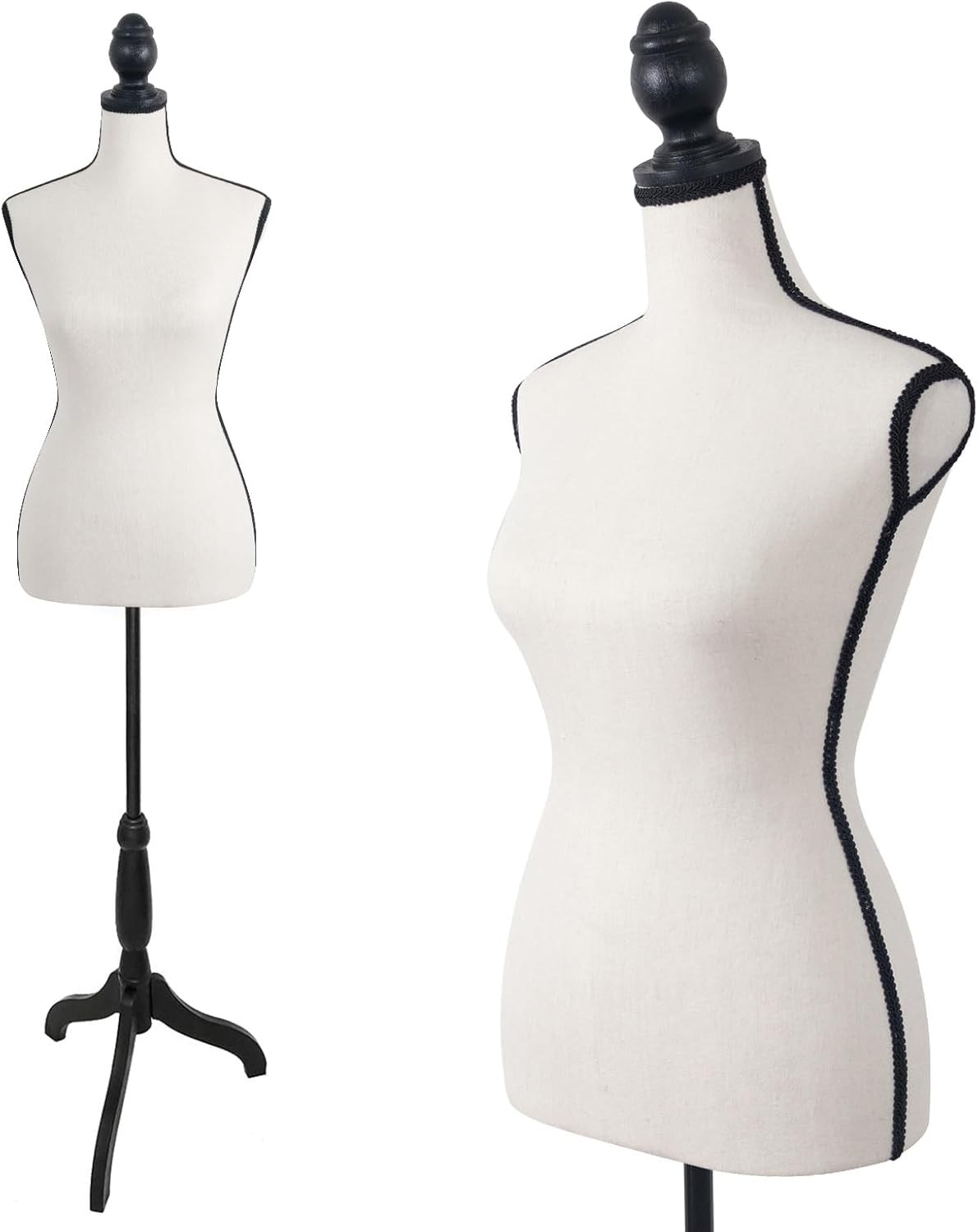 Beige Female Mannequin Body, Dress Form Sewing Mannequin Torso with Adjustable