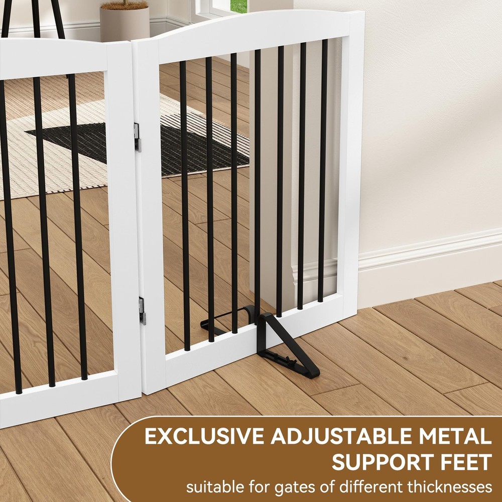 PUPETPO Support Feet for Pet Gate (Updated Version), Adjustable, Black