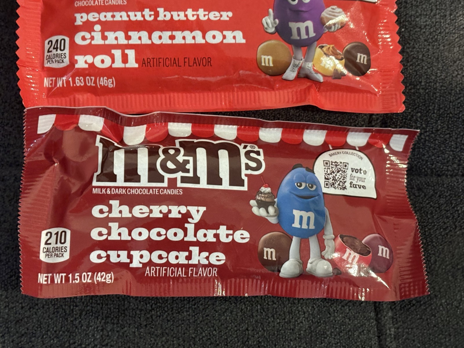 M&M’s Peanut Butter Cinnamon Roll Cherry Chocolate Cupcake Lemon Meringue Pie