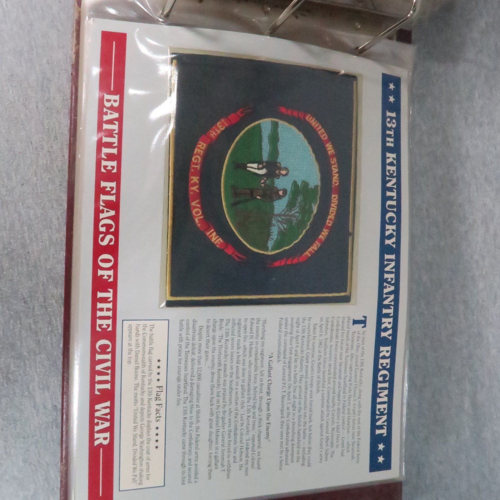 Willabee & Ward Battle Flags of the Civil War Patches in Collection Album