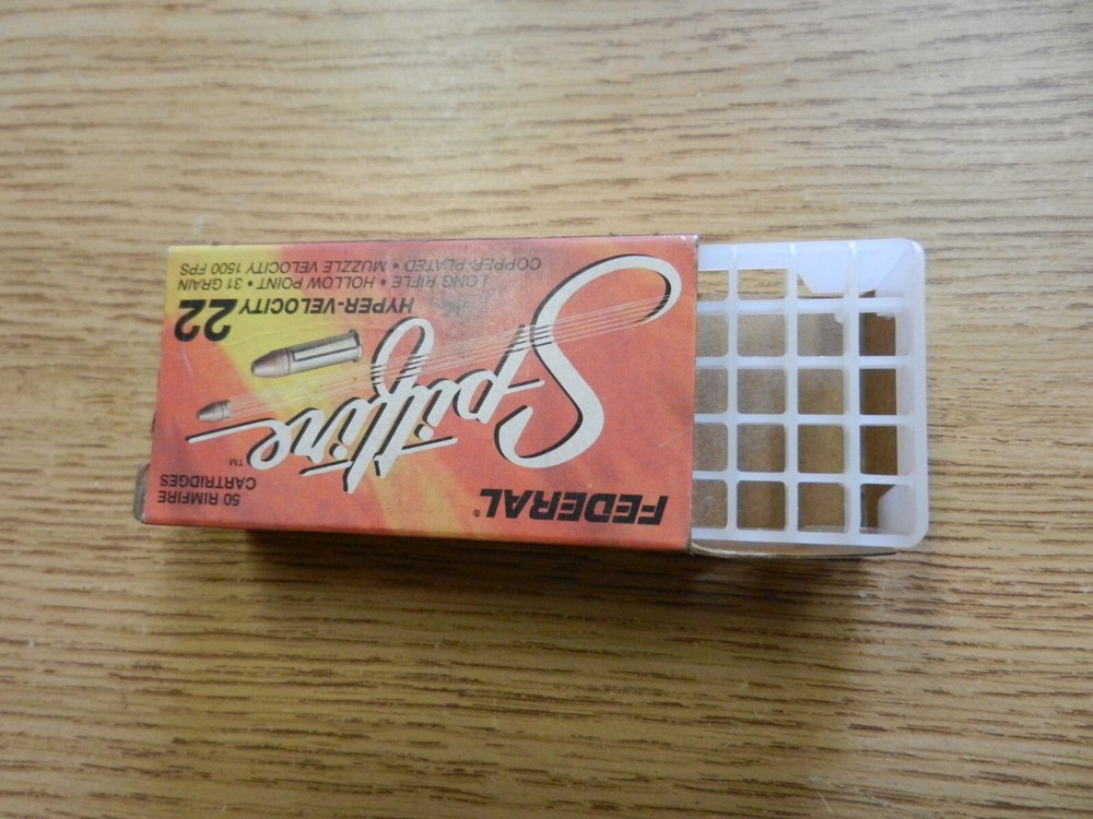Federal Spitfire Hyper Velocity 22 Hollow Point Empty Box Used
