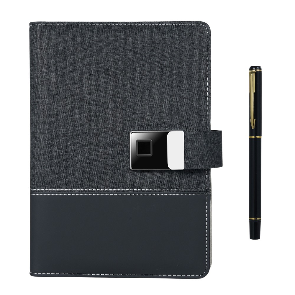 Leather Notebook with Fingerprint Lock and  16GB High- USB Drive O7A0