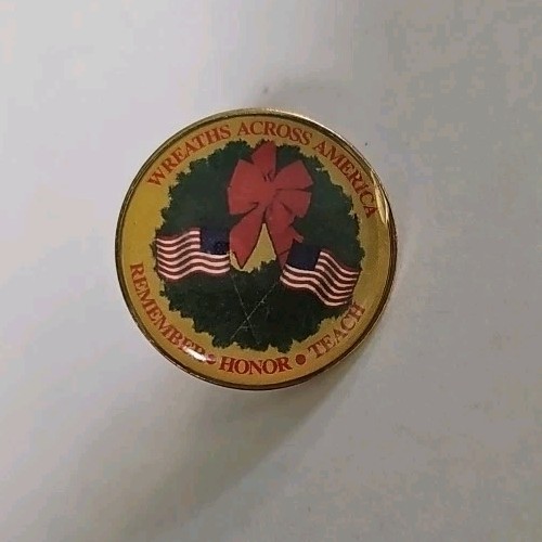 Wreaths Across America Enamel Pin Patriotic Remembrance Pin