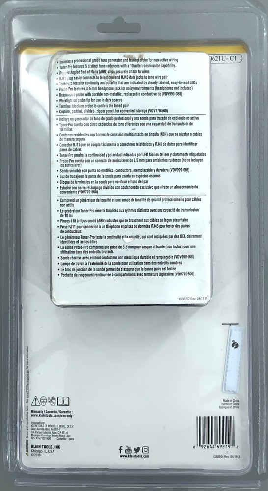 *NEW* Klein Tools VDV500-820 Tone and Probe Pro Kit