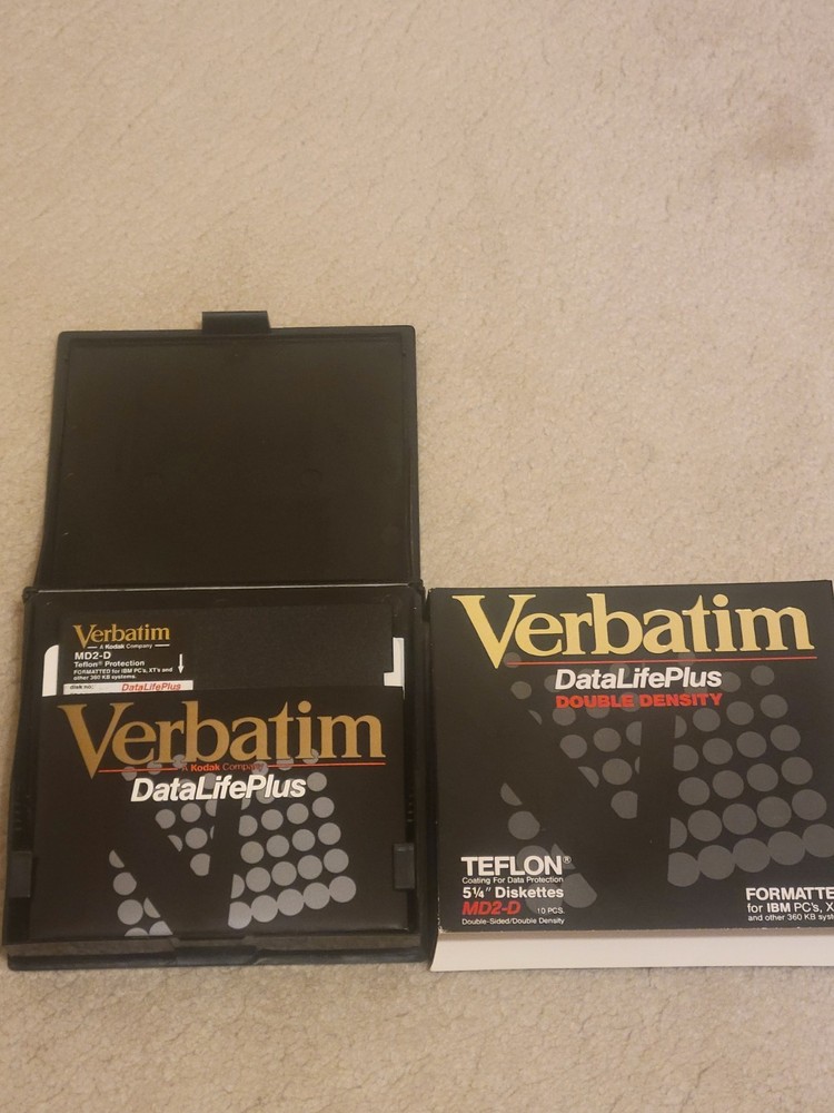 5 1/4 Verbatim DataLifePlus High Density & Double Density Diskettes