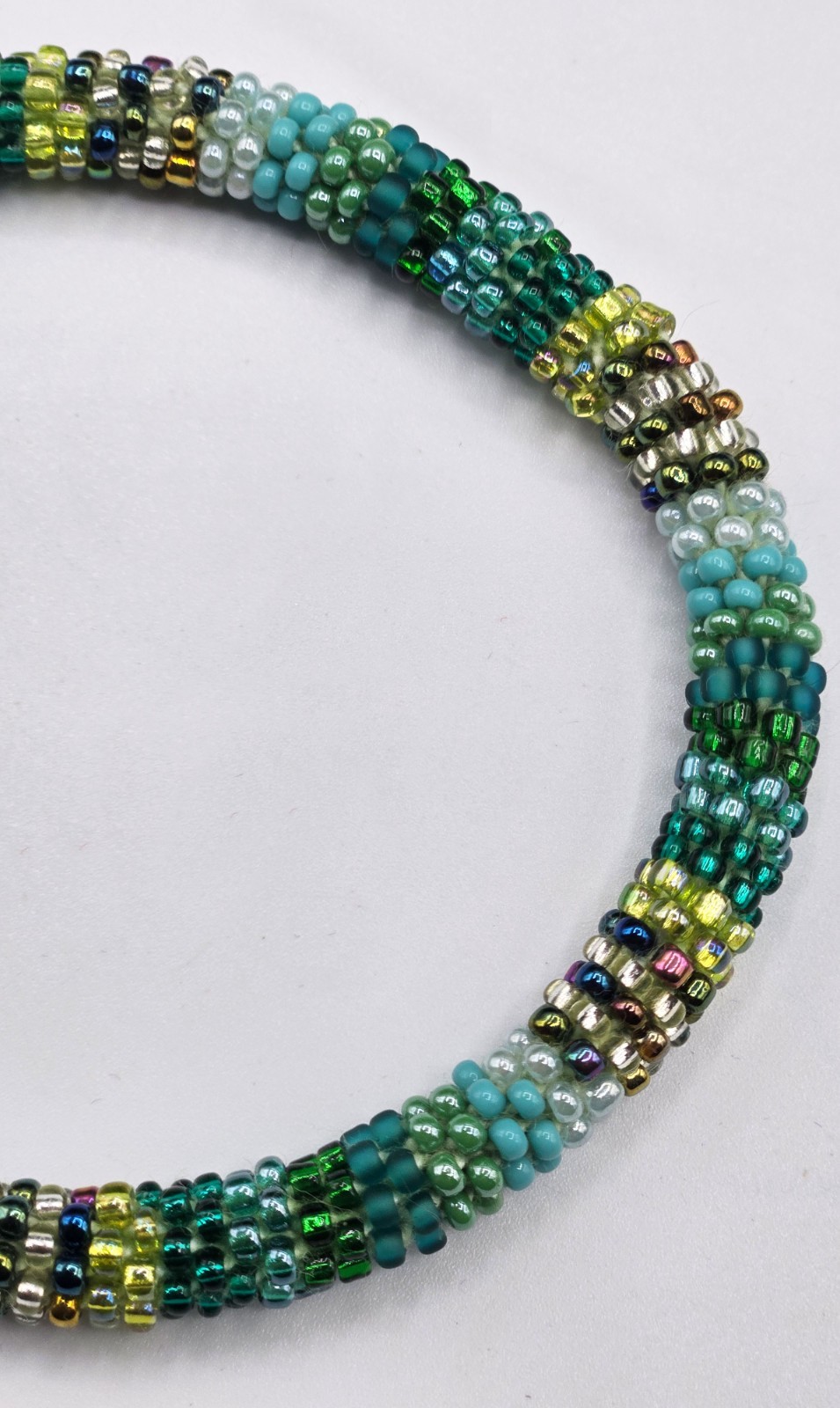 Set of 2 Handmade Nepal Seed-Bead Crochet Boho Bracelets