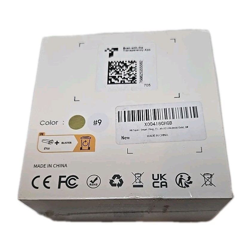 Smart Ring Gold Color Size 9