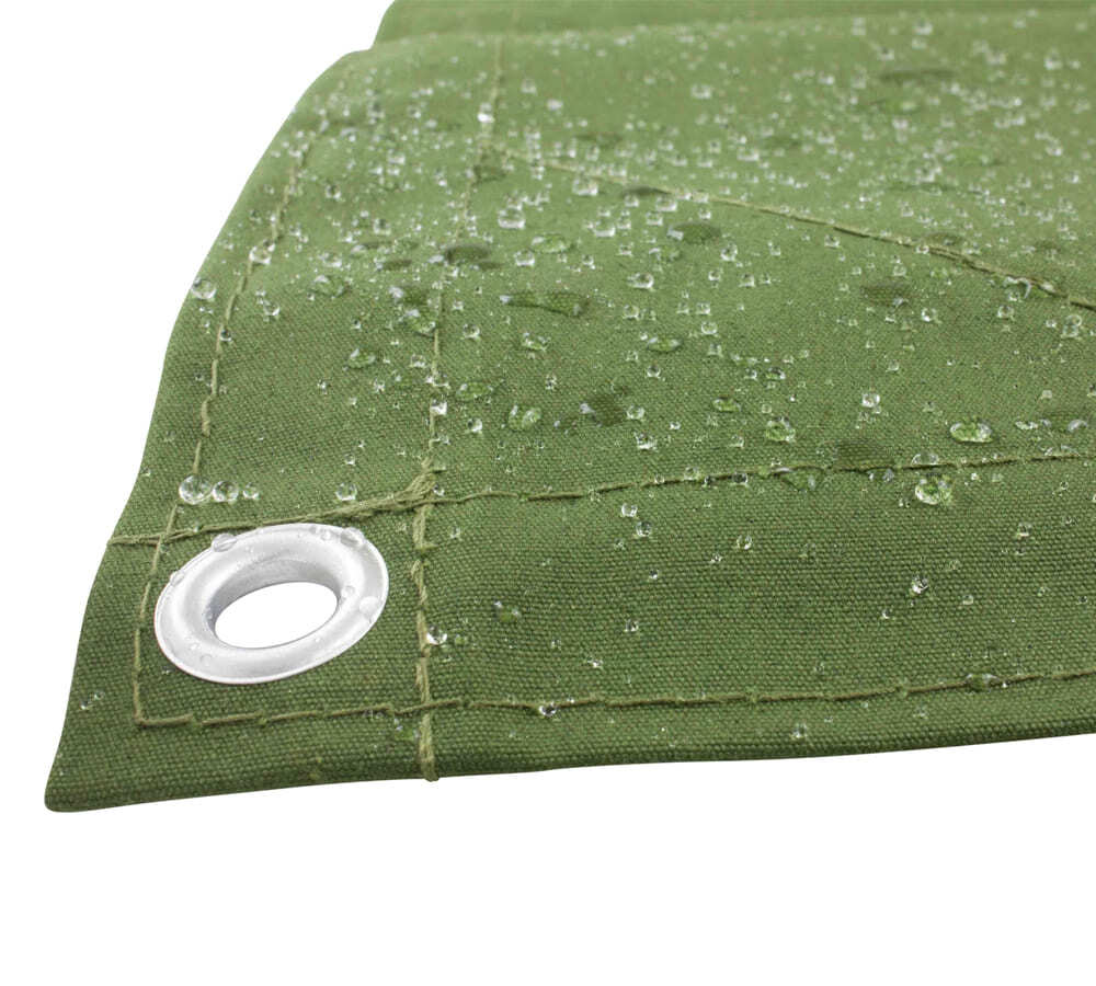 (2 Pack) 12' x 24' Canvas Tarp - Green