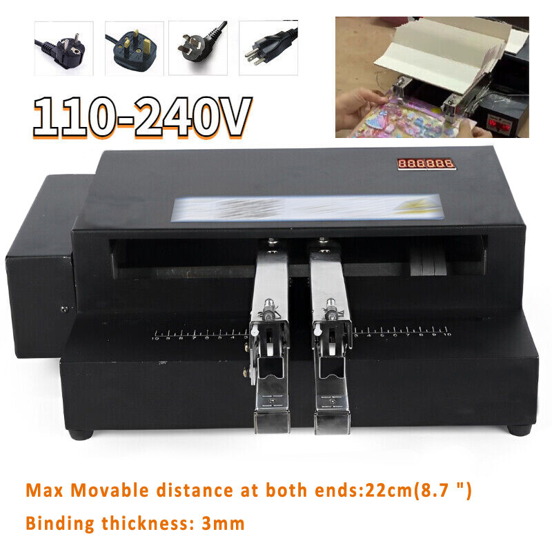 Commercial Double Head Electric Stapler Automatic Binder Card Binding Machine