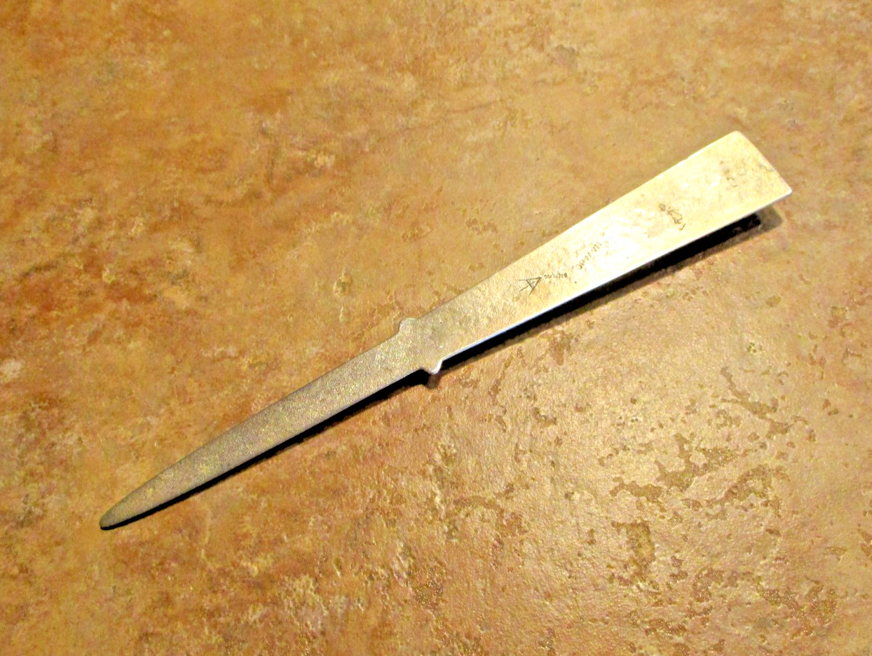 7" TOP SHELF !!! Vintage Navajo Sterling Turquoise Sandcast LETTER OPENER