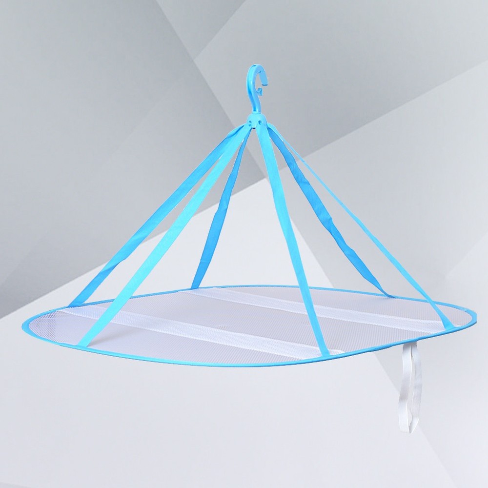 Sock Drying Basket Clothes Rack with Net Folding for Collapsible