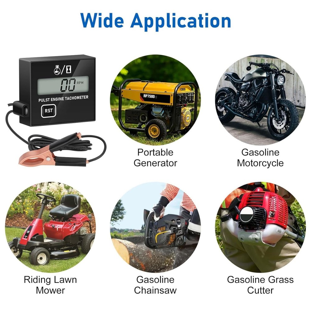 New Digital Chainsaw Tachometer Small Engine Tachometer For Tractor RV Chainsaw