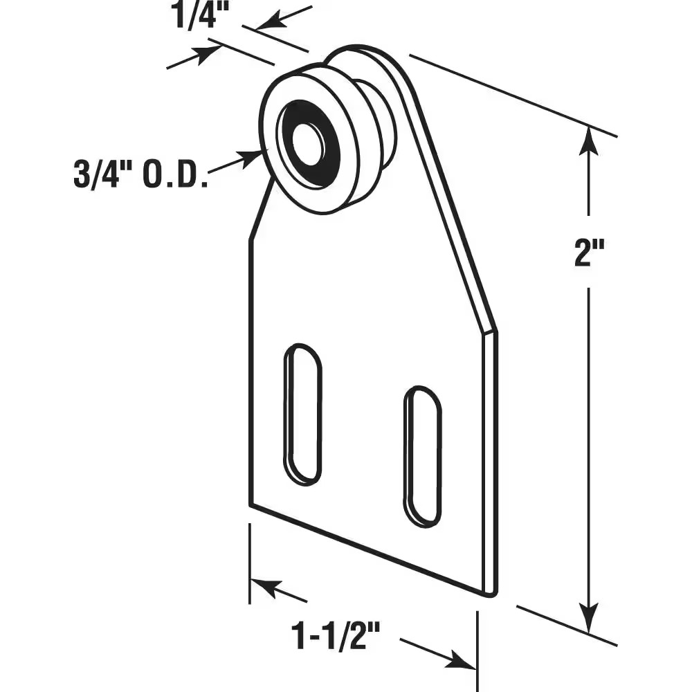 Tub Enclosure Roller and Bracket (2-Pack)