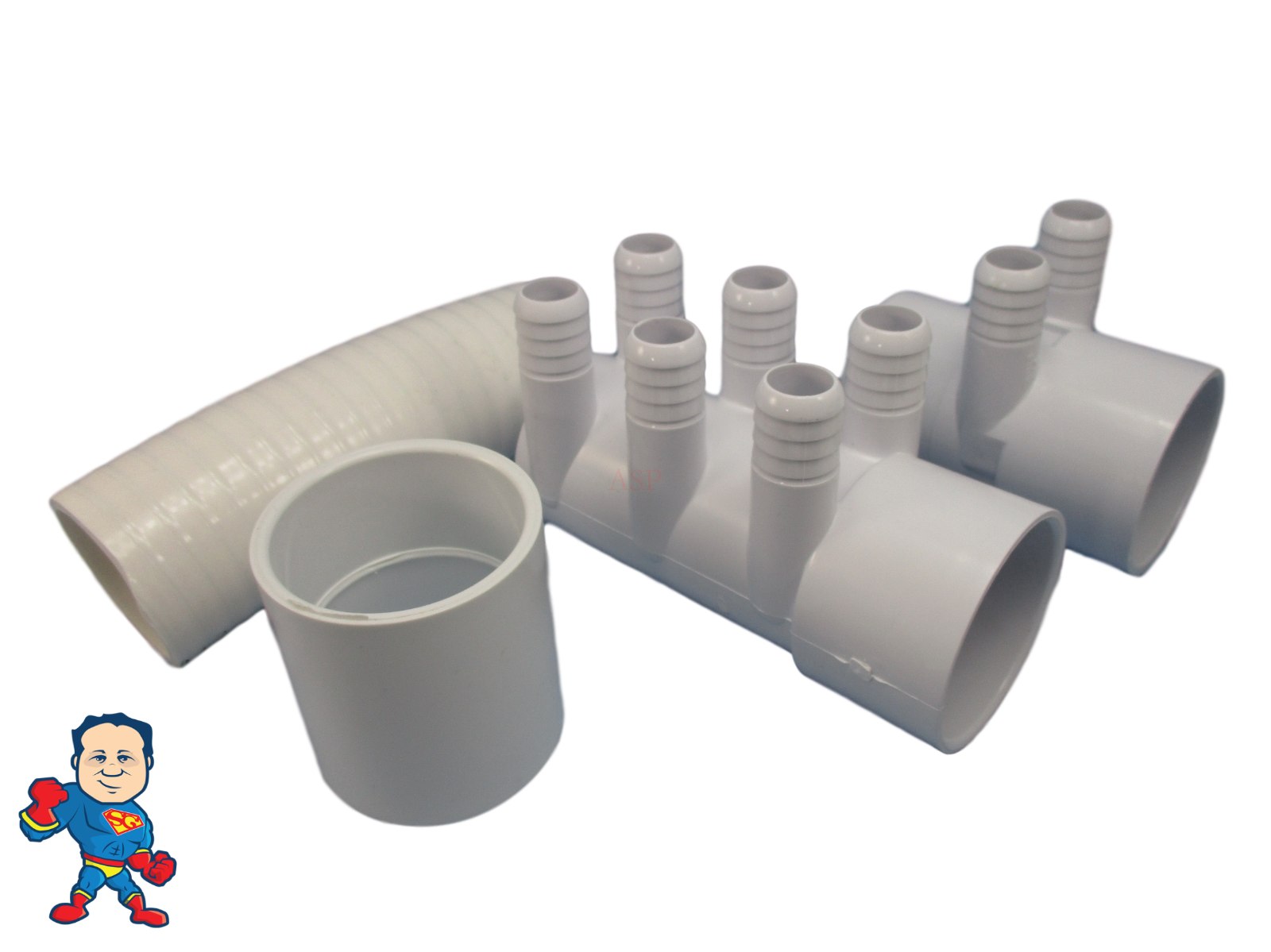 Water Manifold Base Kit Hot Tub Spa 2" (8) 3/4" Outputs & Coupler Video How To