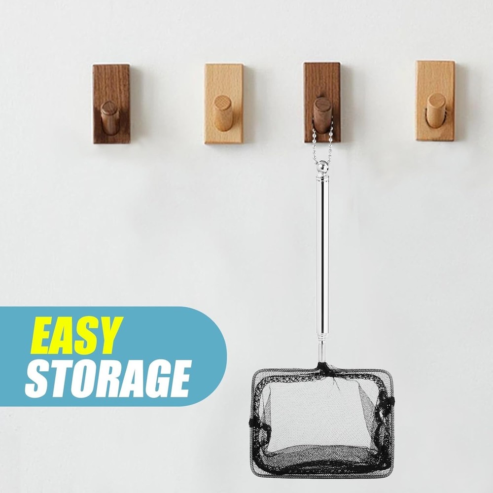 Versatile Aquarium Skimmer Net with Adjustable Length - Efficient Waste Removal