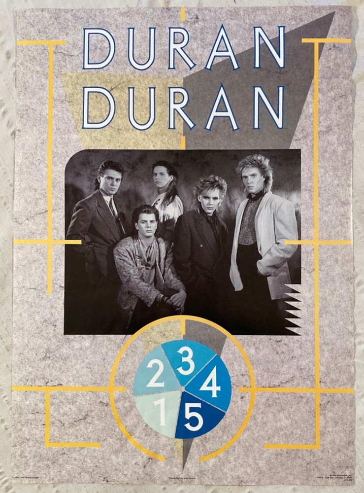 Duran Duran 1984 Poster BiRite Chicago Moisture Waviness N