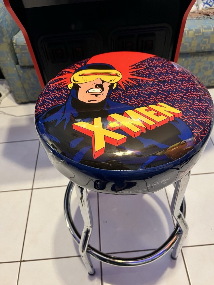Arcade1Up Marvel X-Men 4 Player 3 Games Arcade Machine Stool & Riser RARE 🔥