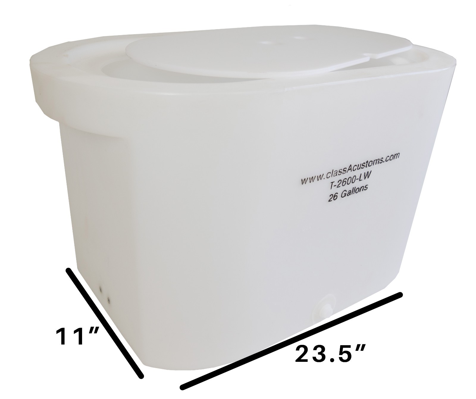 26 Gallon LIVEWELL / Baitwell Tank portable fish fishing bait saver | T-2600-LW