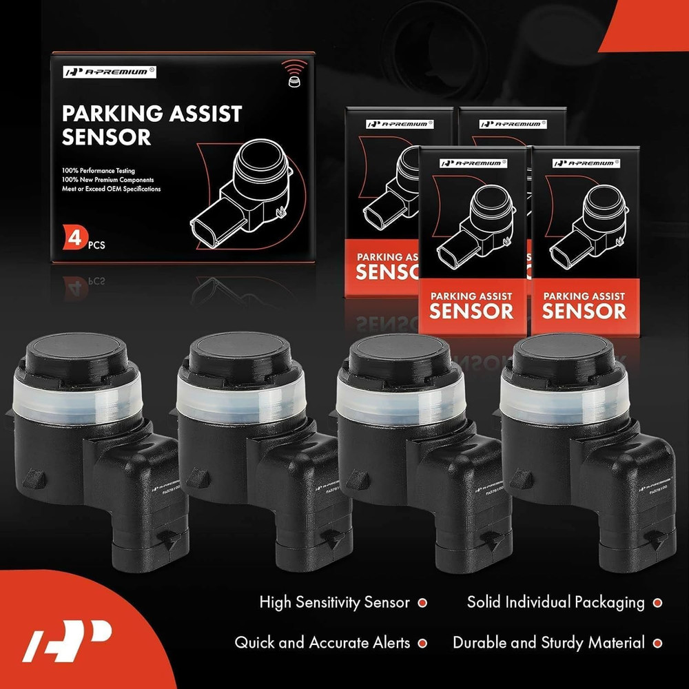 4-PC Reverse Backup Parking Assist Sensor Compatible with Select Ram, Jeep & Dod