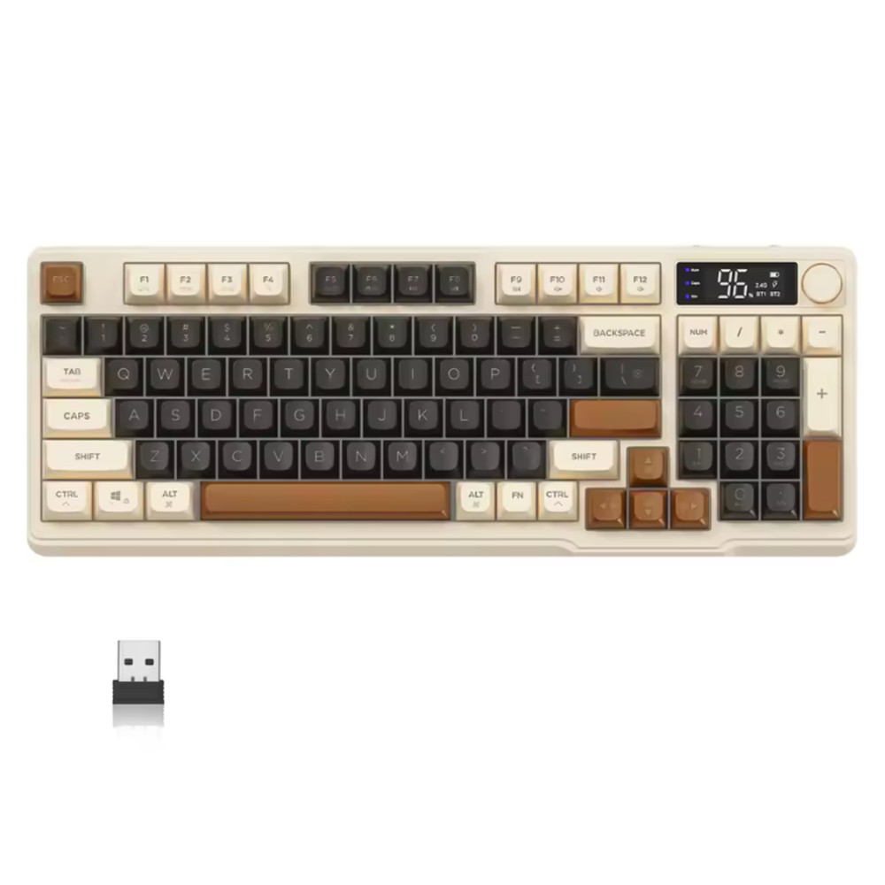ZIYOU LANG Wireless Gaming Keyboard with Display Screen, Bluetooth/2.4GHz