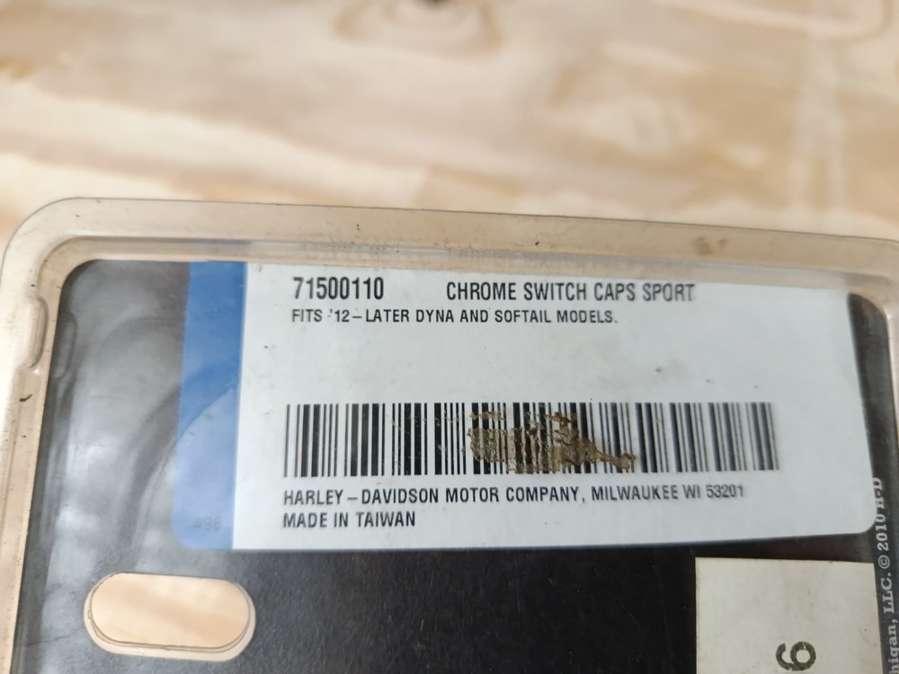 Genuine Harley Davidson Chrome Switch Caps 71500110