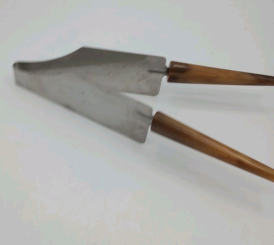 Vtg Bakelite Double Handle Cake Pie Dessert Server Slice Cutter Stainless US
