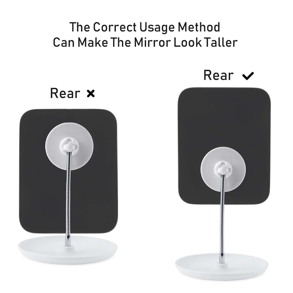 Adjustable Table Vanity Mirror with Stand - 360° Rotating Makeup Mirror