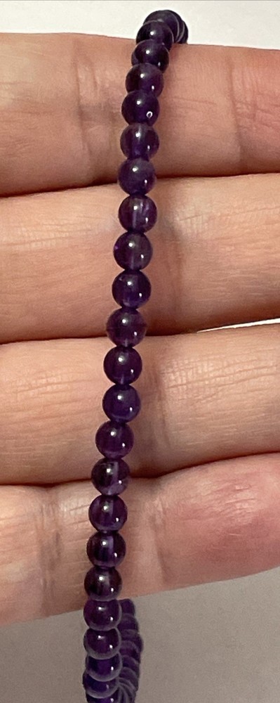 925 Stone Bead Necklace 20” Long