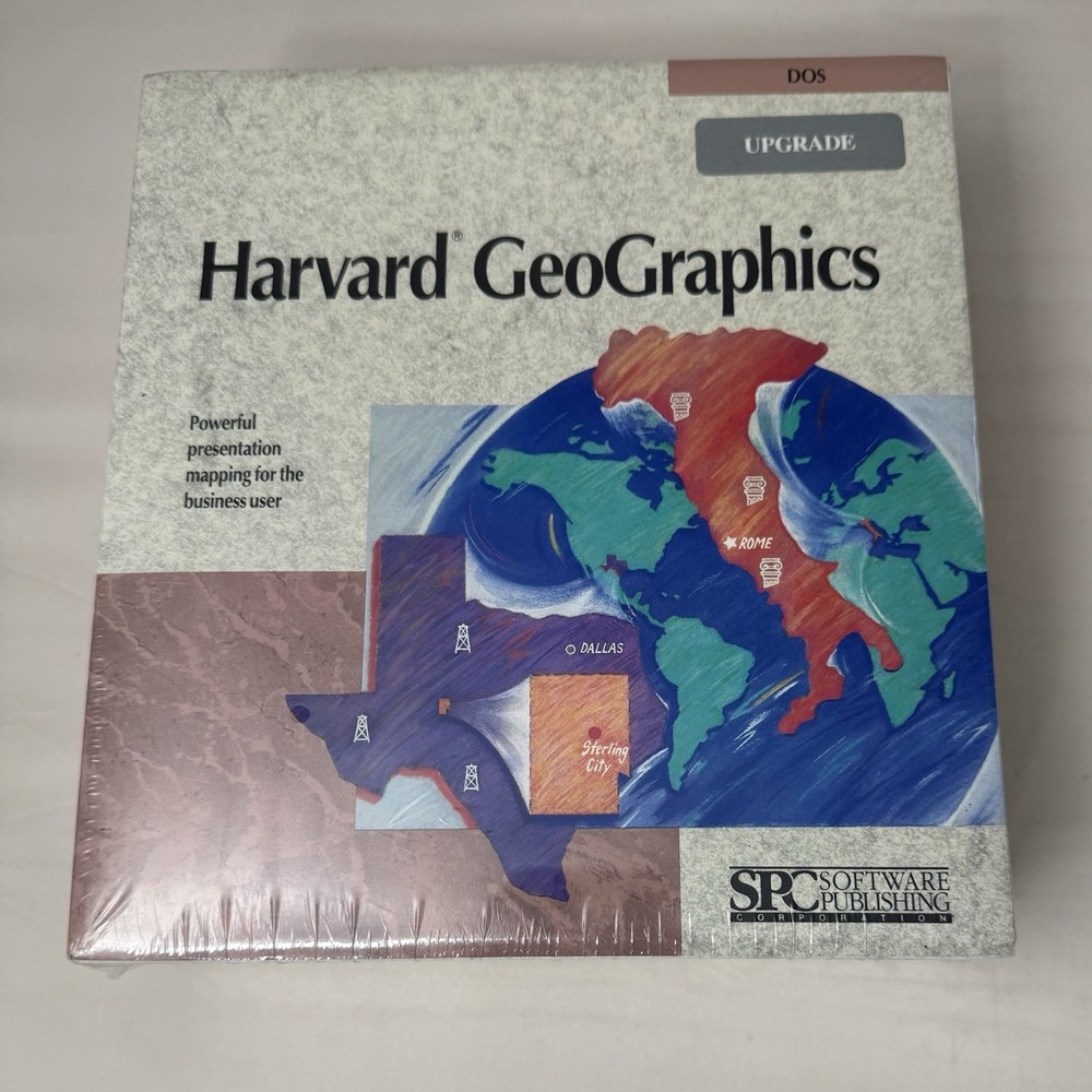 Harvard Geographics Version 1.0 DOS Software Publishing Corporation- Sealed