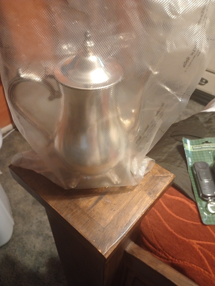 Vintage Silverplate Water Pitcher Four-Toe Claw Footed Ice Guard