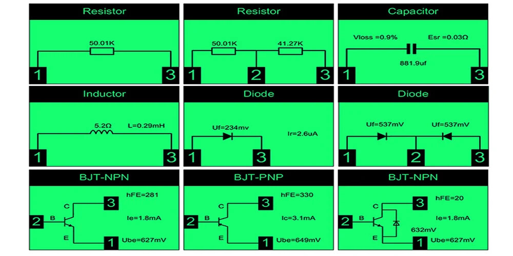 TFT LCD Multimeter Transistor Tester Diode Triode Capacitor Resistor Test Meter