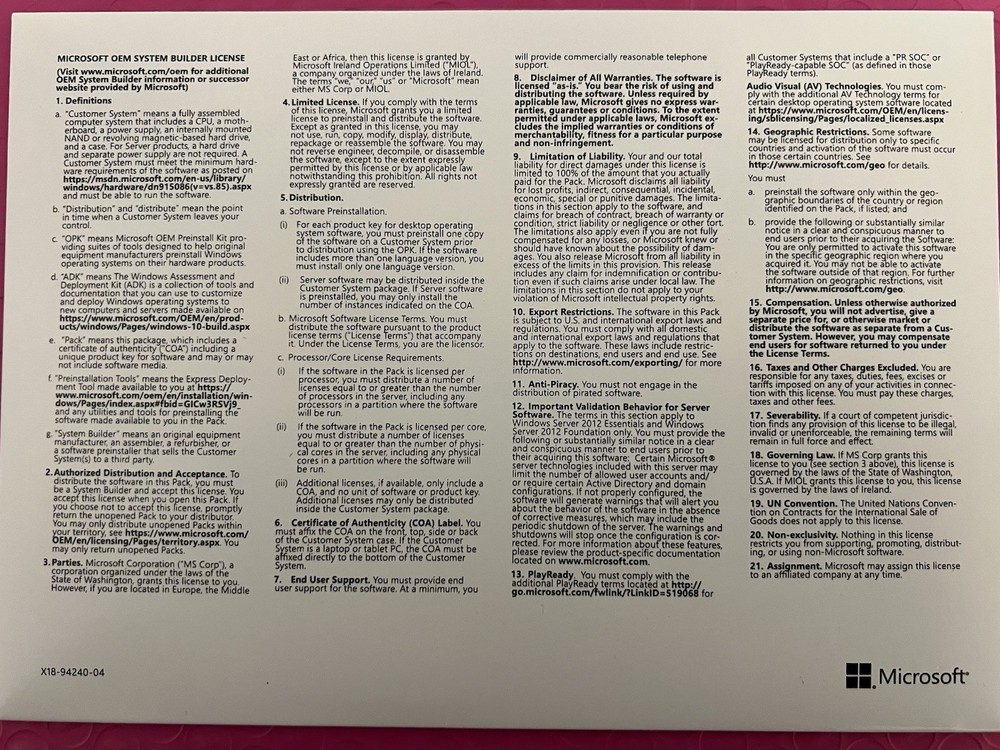 Windows Server 2025 Standard 64Bit 16 Core DVD Media Installation With Key