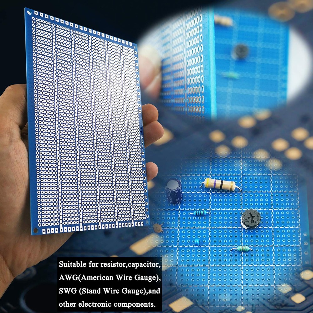 PCB Protoboard,3 Pack PCB Prototype Board Solderable Breadboard for DIY Elect...