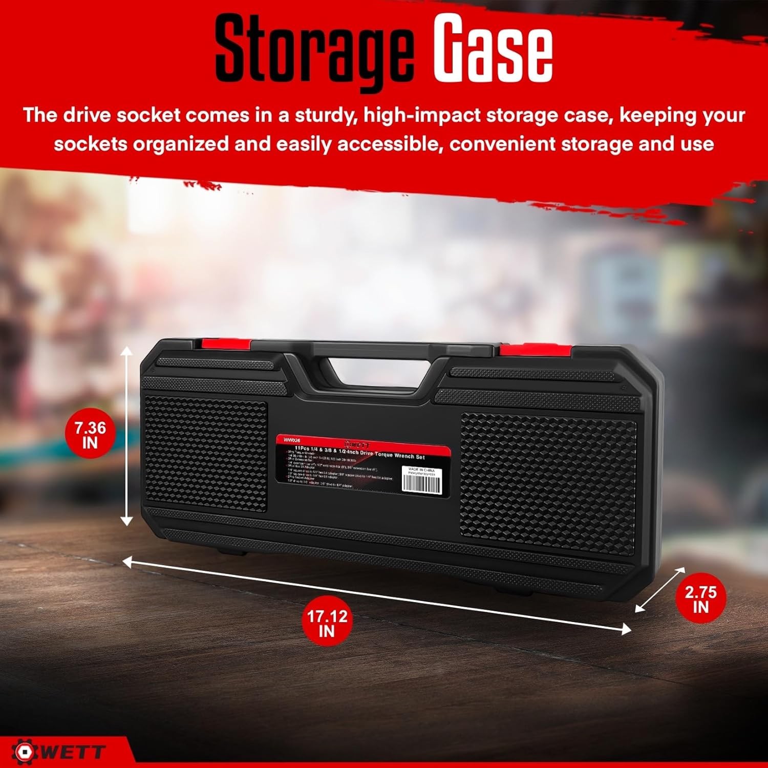 11Pcs Torque Wrench Set, 1/4'' & 3/8'' & 1/2'' Drive Click Torque Wrench, with