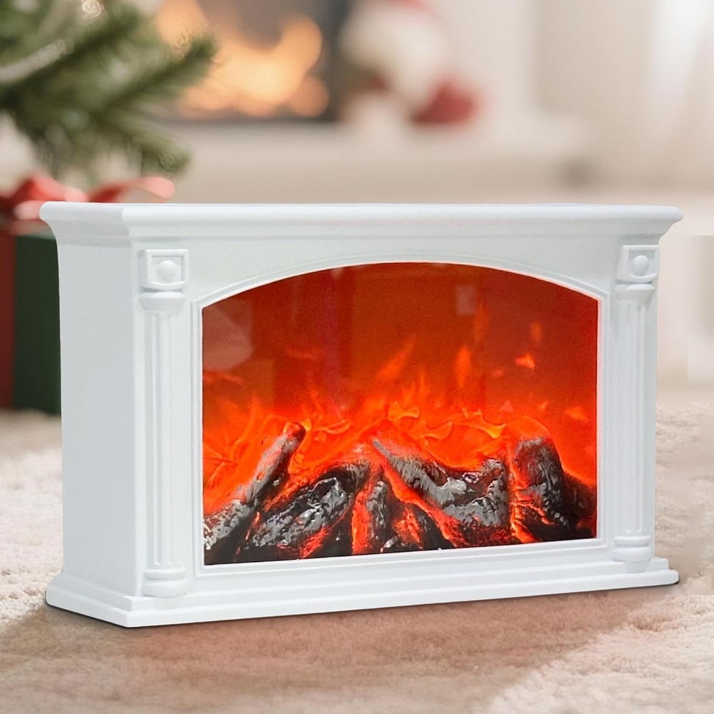 Fireplace Lanterns Decorative,Small Fake Fire Place,Flame Effect LED Fire