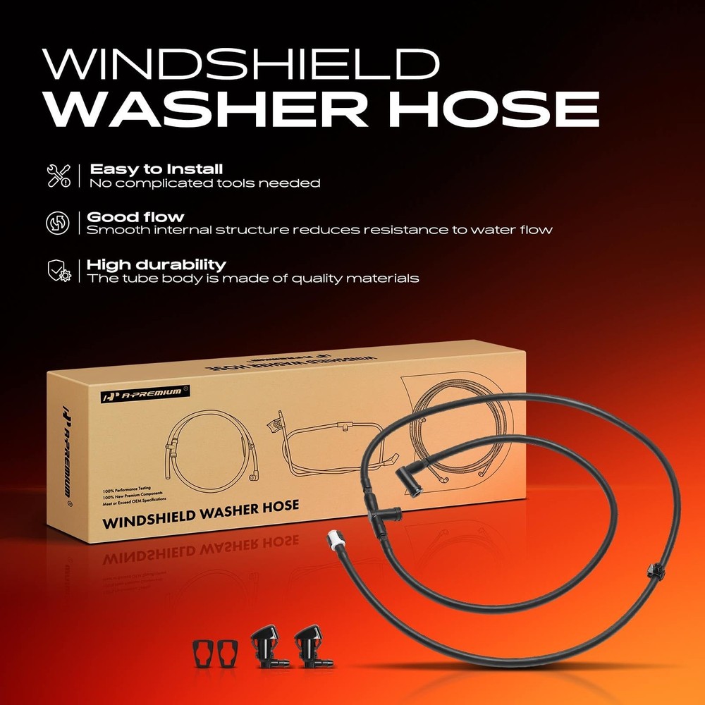A-Premium Front Windshield Washer Nozzle Jet Hose Kit Compatible with Ford...