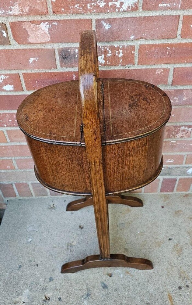 Antique Sewing Cabinet Stand Solid Mahogany