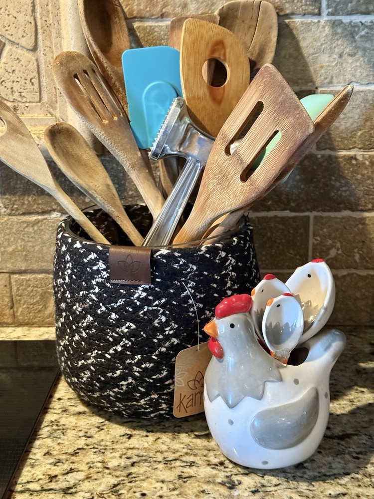 KARMA JUTE BASKETS PLANTER SET (2) Small - Medium NWT